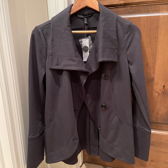 WHBM Charcoal Lounge jacket Size 6 NWT - Picture 3 of 11